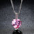 Beiver White Gold Color Crystal Heart Pendant Necklace