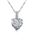 Beiver White Gold Color Crystal Heart Pendant Necklace
