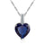 Beiver White Gold Color Crystal Heart Pendant Necklace