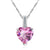 Beiver White Gold Color Crystal Heart Pendant Necklace