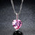 Beiver White Gold Color Crystal Heart Pendant Necklace