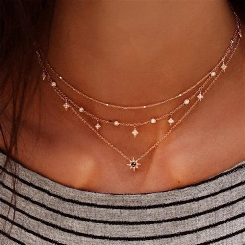 New Star Multi-layer Women Necklace