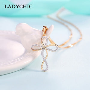 Elegant Gold Color Cross Pendant Necklace