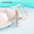 Elegant Gold Color Cross Pendant Necklace