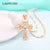 Elegant Gold Color Cross Pendant Necklace