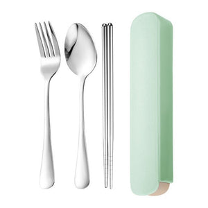 3pcs/set Cutlery Set Travel Portable Kitchen Tableware