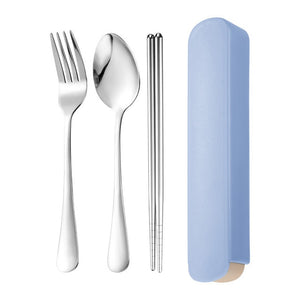3pcs/set Cutlery Set Travel Portable Kitchen Tableware