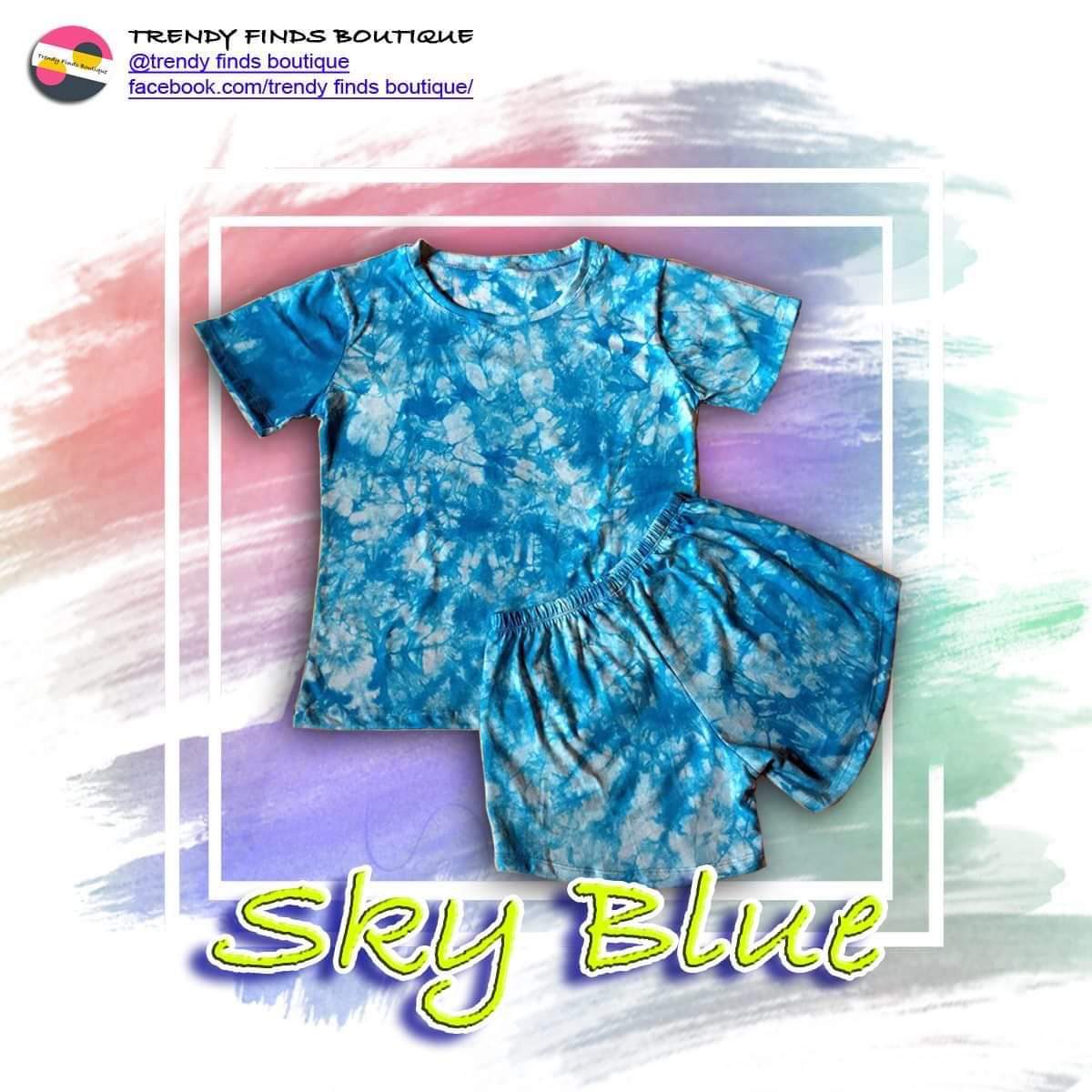 Sky Blue Dye Shirt Terno